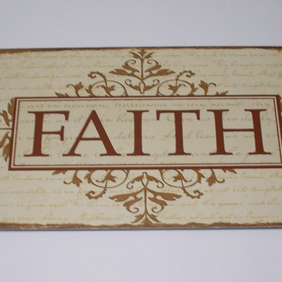 Other - EUC FAITH wood plaque, ready t mount